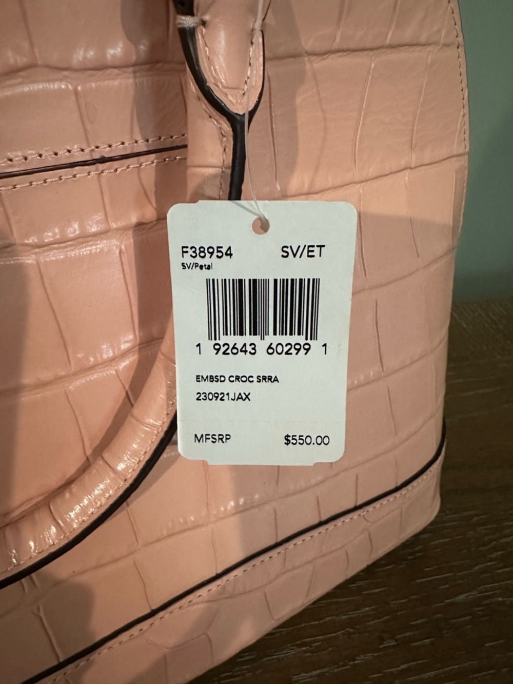 Coach Pink Crocodile Leather Satchel - Picture 6 of 6